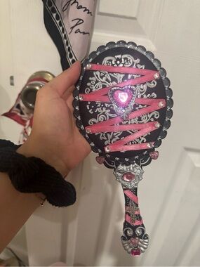 Monster High Draculaura Inspired handmade mirror black/silver with hot pink